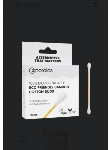 Bamboo cotton buds white